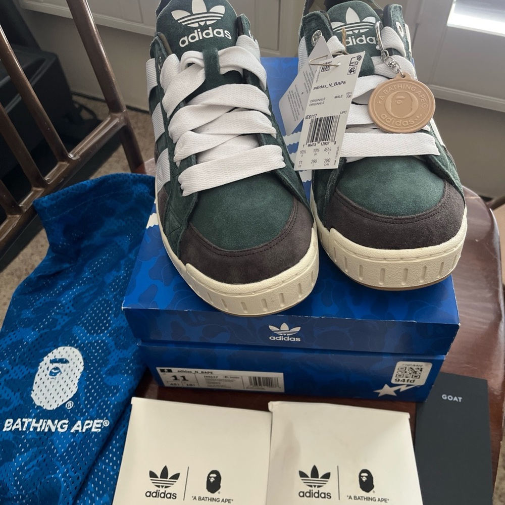 2024 Adidas x BAPE x NRTN 'Shadow Green' Size 11 NEW IN BOX!